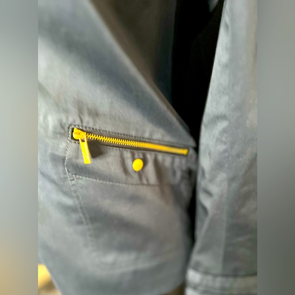 🤩 NEW ITEM! Z SPOKE by ZAC POSEN NAVY BLUE Coat Gold Zipper - Picture 7 of 13